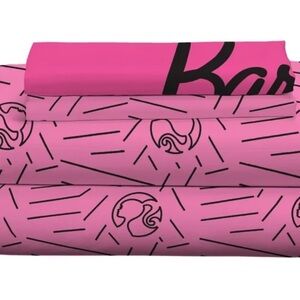 Barbie Pink Black Patterned Sheet Set